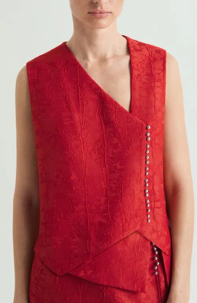Scalpers Jac Asian Vest In Red