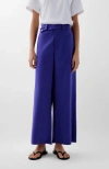 Scalpers Linen Plain Pant In Blue
