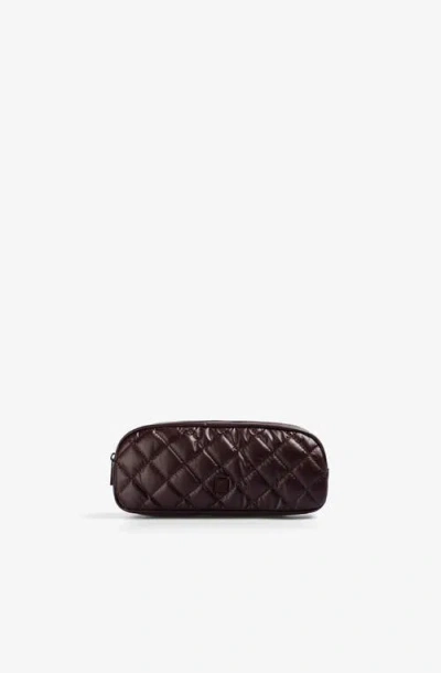 Scalpers Nyquilted Pencil Case In Burgundy