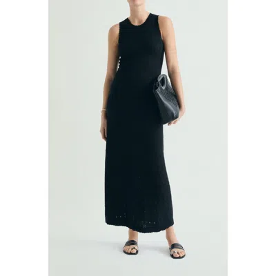 Scalpers Openwork Knit Dress In Black