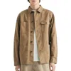 Scalpers Overshirt With Buttoned Pockets In Brown
