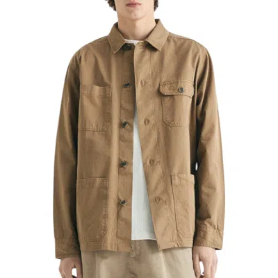 Scalpers Overshirt With Buttoned Pockets In Brown