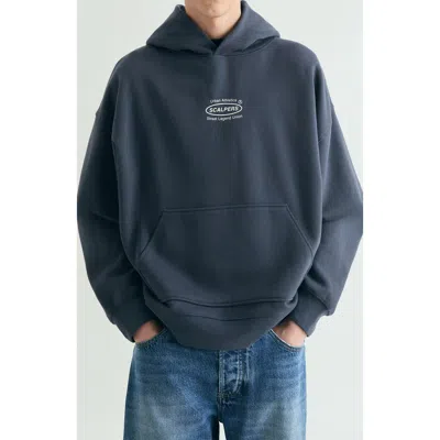Scalpers Oversized Hoodie In Blue