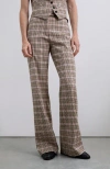 Scalpers Pinkcheck Pant In Neutral
