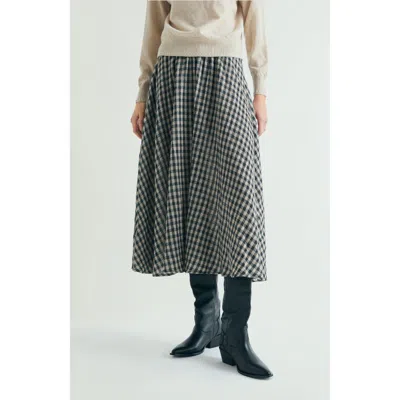 Scalpers Plaid Midi Skirt