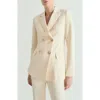 Scalpers Plain Double-breasted Blazer In Black