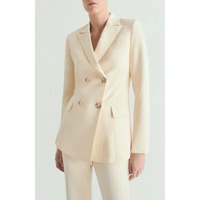 Scalpers Plain Double-breasted Blazer In Black