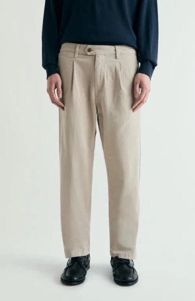 Scalpers Pleated Chino Pants In Neutral