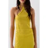 Scalpers Pointelle Knit Top In Green