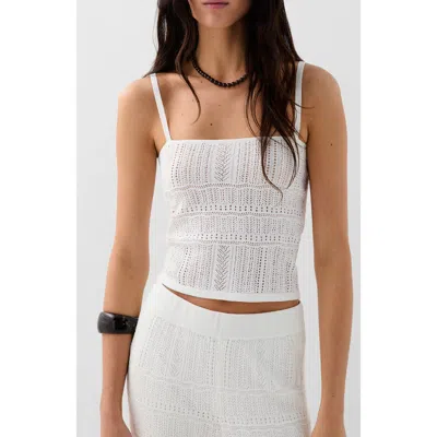 Scalpers Pointelle White Top
