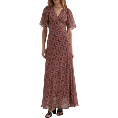 Scalpers Printed Flowy Dress In Pink