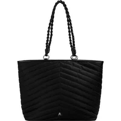 Scalpers Quilted Shopper Bag In Black