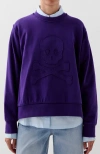 Scalpers Raw Skull Sweater In Purple