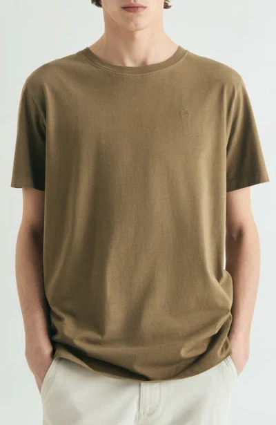Scalpers Regular Fit Embroidered T-shirt In Brown