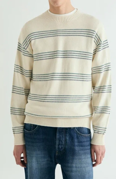 Scalpers Retro Striped Sweater In White