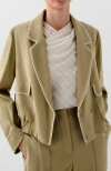 Scalpers Safari Stitching Jacket In Green