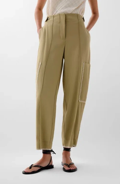Scalpers Safari Stitching Pant In Brown