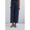Scalpers Satenemb Pant In Blue