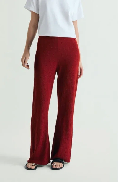 Scalpers Set Pointelle Knit Pant In Brown