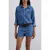 Scalpers Short Tencel Jumpsuit In Blue