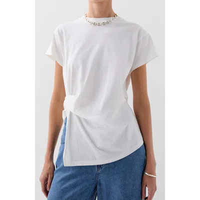 Scalpers Side Knot Tee In White