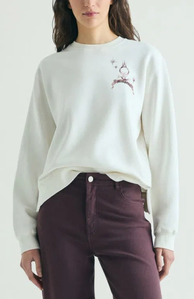 Scalpers Skull Printed Sweatshirt In White
