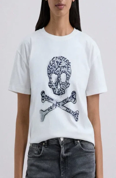 Scalpers Skullflock Tee In White