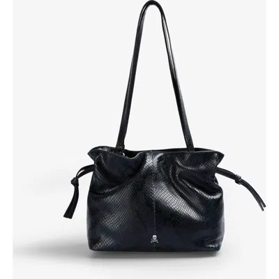 Scalpers Soft Snake Bag In Blue