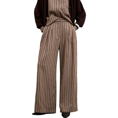Scalpers Striped Pleated Trousers