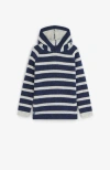 Scalpers Stripes Hoodie Tricot Kids In Blue