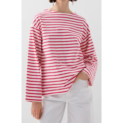 Scalpers Stripes Label Ls Tee In White