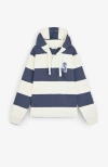 Scalpers Stripesskullhoodie Kids In Blue