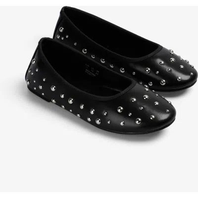 Scalpers Kids'  Studs Ballet Shoes Girls In Black