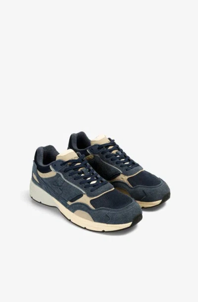 Scalpers Suede Sneakers With Sports Sole In Blue