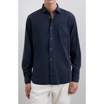 Scalpers Tencel K Shirt In Blue