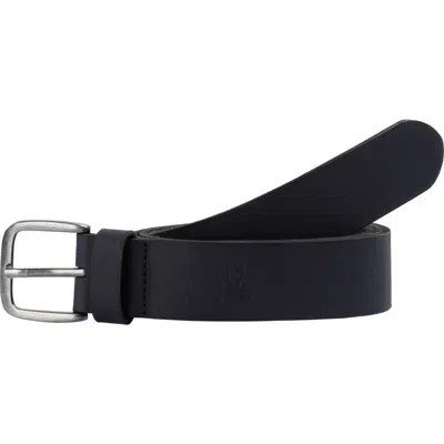 Scalpers Textured Leather Belt In Blue