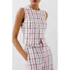 Scalpers Vichy Vest In Pink