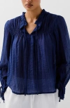 Scalpers Volum Smock Tee In Blue