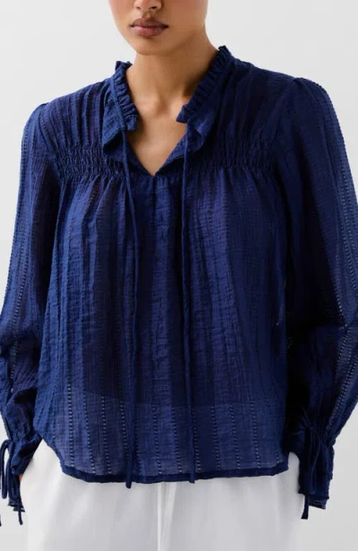 Scalpers Volum Smock Tee In Blue