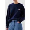 Scalpers Waffle Patch Sweater In Blue