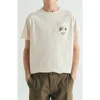 Scalpers Washed Effect Printed T-shirt In Nude
