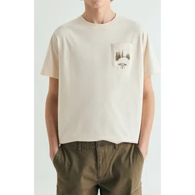 Scalpers Washed Effect Printed T-shirt In Nude