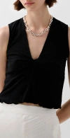 Scalpers Wrinkle Chestknot Tee In Black