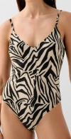 Scalpers Zebra Swimsuit In Black