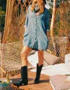 Scandal Italy Abril Tunic Dress In Denim
