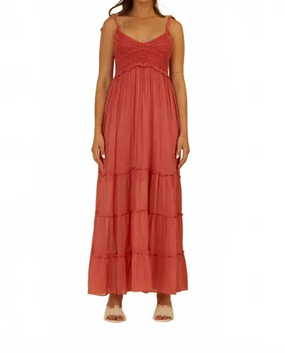 Scandal Italy Alisha Maxi Dress In Rose In White