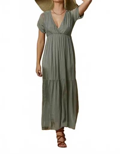 Scandal Italy Aruba Silk Dress In Green