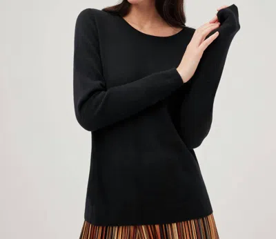 Scandal Italy Ivy Long Sleeve Sweater In Black