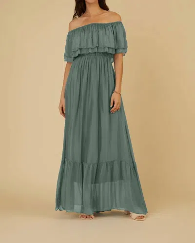Scandal Italy Laurie Dress In Sage In Blue