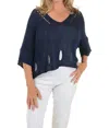 Scandal Italy Lia Sweater In Navy In Blue